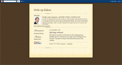 Desktop Screenshot of ordeopzaken.blogspot.com