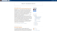 Desktop Screenshot of mattbakerblog.blogspot.com