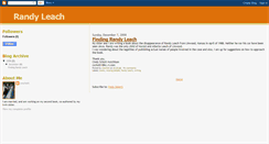 Desktop Screenshot of findingrandyleach.blogspot.com
