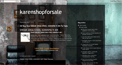 Desktop Screenshot of karenshopforsale.blogspot.com