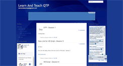 Desktop Screenshot of learnandteachqtp.blogspot.com