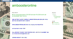 Desktop Screenshot of amboosteronline.blogspot.com