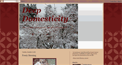 Desktop Screenshot of deepdomesticity.blogspot.com