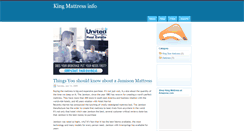Desktop Screenshot of kingmattress-tips.blogspot.com