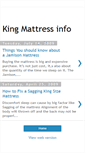 Mobile Screenshot of kingmattress-tips.blogspot.com