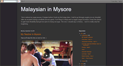 Desktop Screenshot of malaysianinmysore.blogspot.com