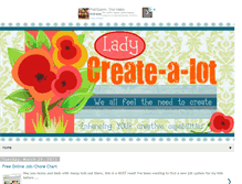 Tablet Screenshot of ladycreate-a-lot.blogspot.com