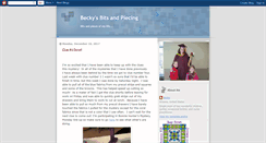 Desktop Screenshot of beckysbitsandpiecing.blogspot.com