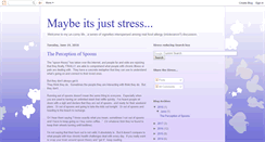 Desktop Screenshot of maybeitsstress.blogspot.com