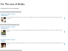 Tablet Screenshot of fortheloveofbrides.blogspot.com