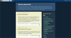 Desktop Screenshot of machinamemorialis.blogspot.com