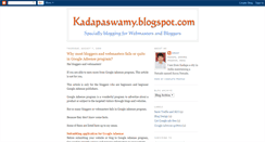 Desktop Screenshot of kadapaswamy.blogspot.com