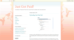 Desktop Screenshot of justgotpaidonline.blogspot.com