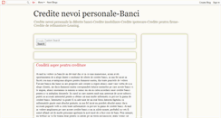 Desktop Screenshot of credite-banci.blogspot.com