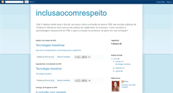 Desktop Screenshot of inclusaocomrespeito.blogspot.com