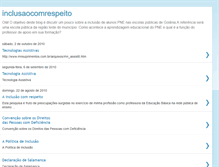 Tablet Screenshot of inclusaocomrespeito.blogspot.com