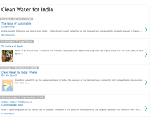 Tablet Screenshot of cleanwaterforindia.blogspot.com