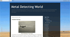 Desktop Screenshot of metaldetectingworld.blogspot.com