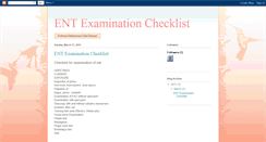 Desktop Screenshot of entchecklist.blogspot.com