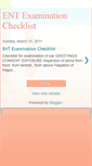 Mobile Screenshot of entchecklist.blogspot.com