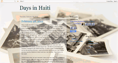 Desktop Screenshot of daysinhaiti.blogspot.com