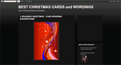 Desktop Screenshot of christmascardswording.blogspot.com