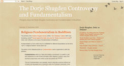 Desktop Screenshot of buddhism-and-fundamentalism.blogspot.com