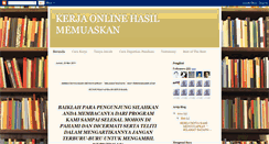 Desktop Screenshot of kerjaonlinehasilmemuaskan.blogspot.com