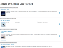 Tablet Screenshot of middleoftheroadlesstraveled.blogspot.com