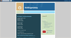 Desktop Screenshot of 6sigmaway.blogspot.com
