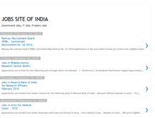 Tablet Screenshot of jobssiteofindia.blogspot.com