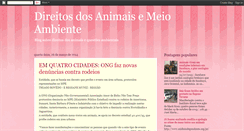 Desktop Screenshot of direitosdosanimaisemeioambiente.blogspot.com