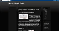 Desktop Screenshot of homeserverstuff.blogspot.com