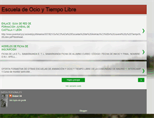 Tablet Screenshot of escueladeocioytiempolibre.blogspot.com