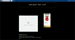 Desktop Screenshot of holiday-toy-list.blogspot.com