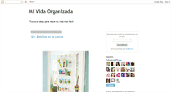 Desktop Screenshot of mividaorganizada.blogspot.com