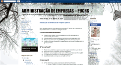 Desktop Screenshot of administracaopucrs.blogspot.com