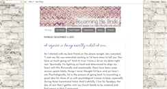 Desktop Screenshot of becominghisbride2012.blogspot.com