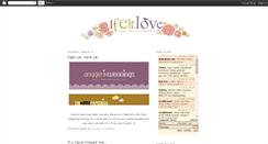 Desktop Screenshot of ifeltlove.blogspot.com