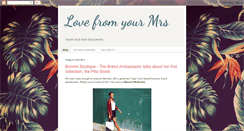 Desktop Screenshot of lovefromyourmrs.blogspot.com