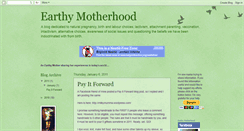 Desktop Screenshot of earthymotherhood.blogspot.com