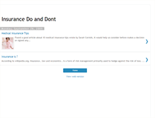 Tablet Screenshot of insurance-do-n-dont.blogspot.com