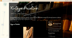 Desktop Screenshot of lovevintagepristine.blogspot.com