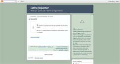 Desktop Screenshot of latineloquamur-cs.blogspot.com