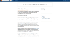 Desktop Screenshot of bible-sermon-outlines.blogspot.com