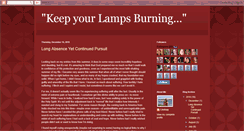 Desktop Screenshot of keepyourlampsburning.blogspot.com