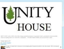 Tablet Screenshot of livinggreenatunityhouse.blogspot.com