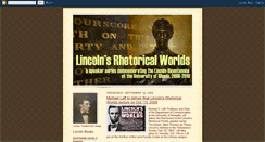 Desktop Screenshot of lincolnrhetoricalworlds.blogspot.com