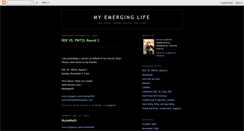 Desktop Screenshot of myemerginglife.blogspot.com