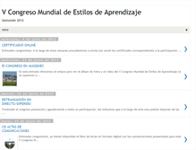 Tablet Screenshot of congresoestilosdeaprendizaje.blogspot.com